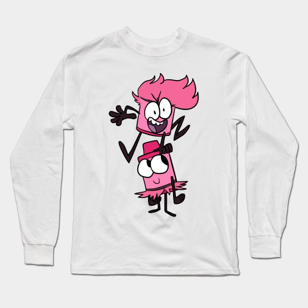 The Magenta Twins (From The Pastels) Long Sleeve T-Shirt by Jakeneutron